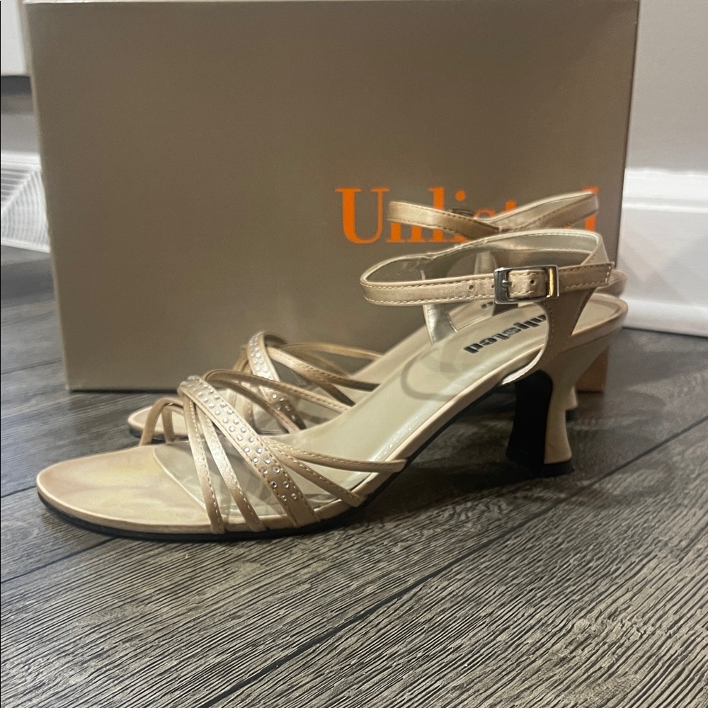 Unlisted Women's Beige Strappy Heels - Picture 2 of 2